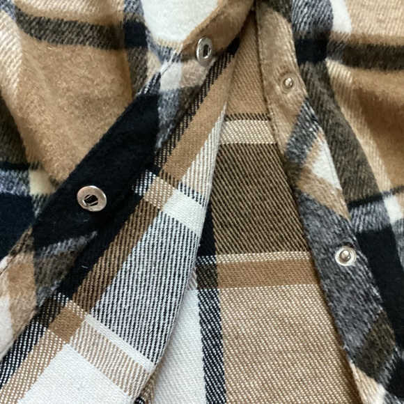 T H M L PLAID PRINT LONG SLEEVE SHIRT DRESS - Picture 4 of 16